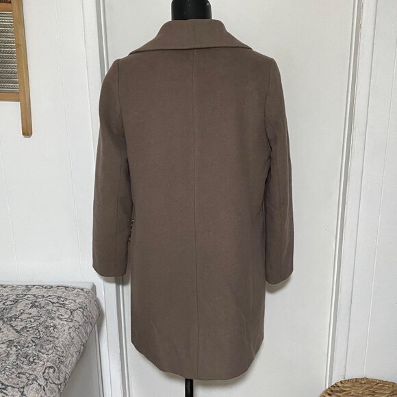 Lauren Ralph Lauren Asymmetrical Wool Blend Wrap Winter Coat Size 4 - Picture 6 of 8